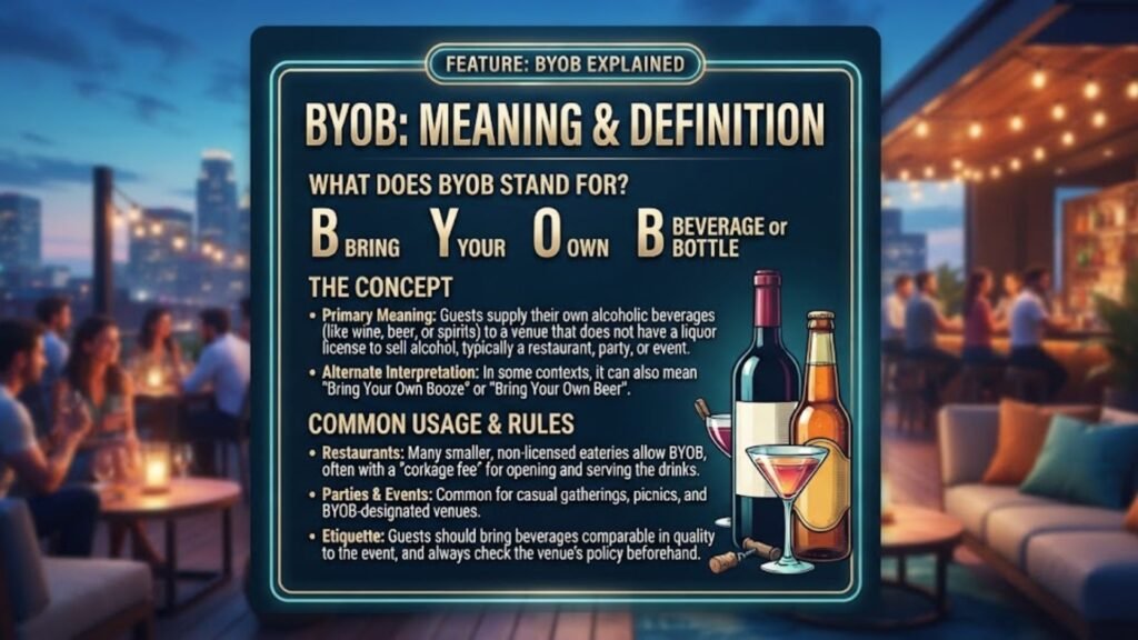 BYOB Meaning and Definition