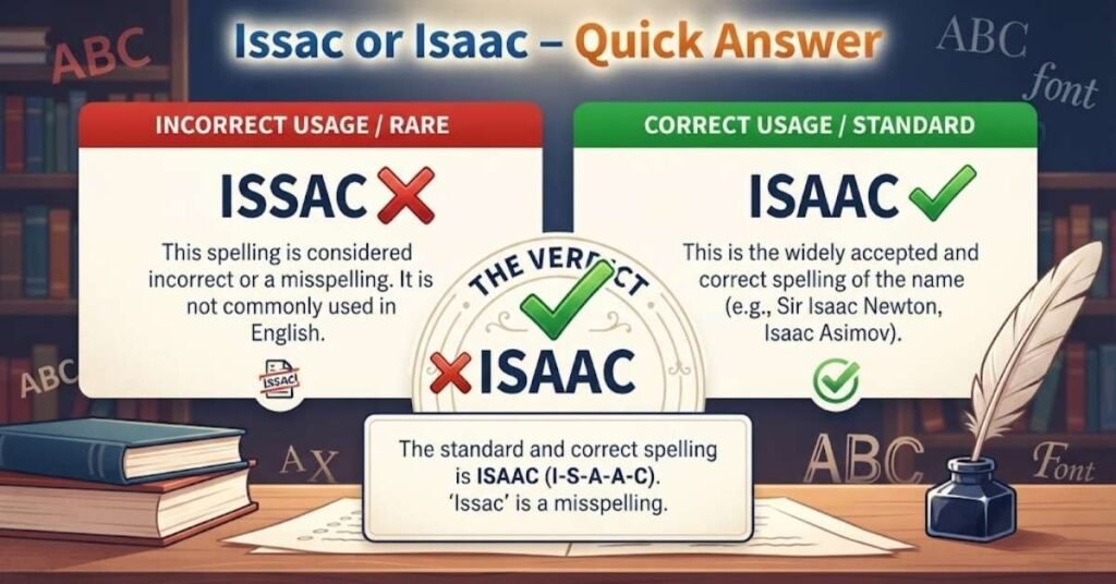 Issac or Isaac – Quick Answer