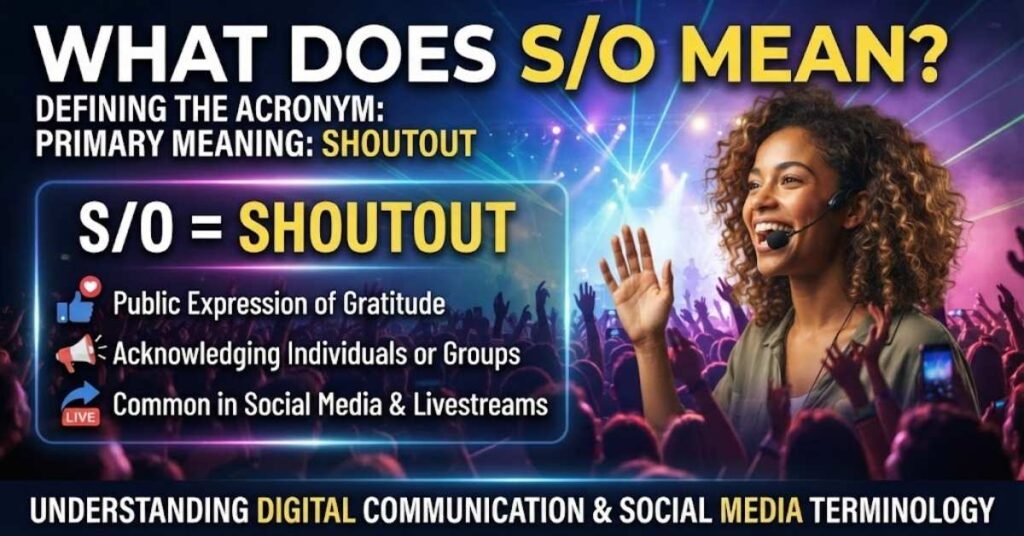 Primary Meaning: Shoutout