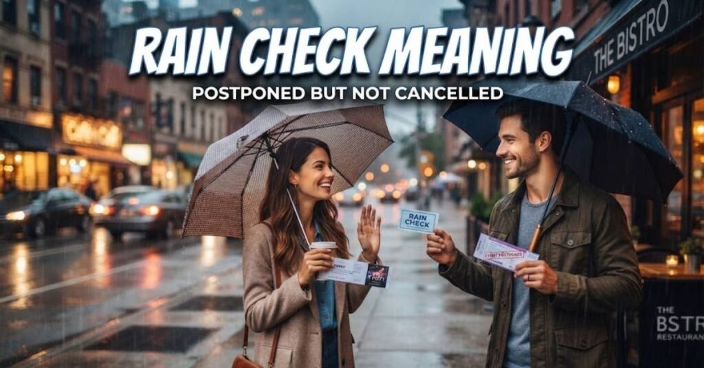 Rain Check Meaning