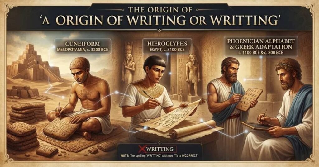 The Origin of Writing or Writting