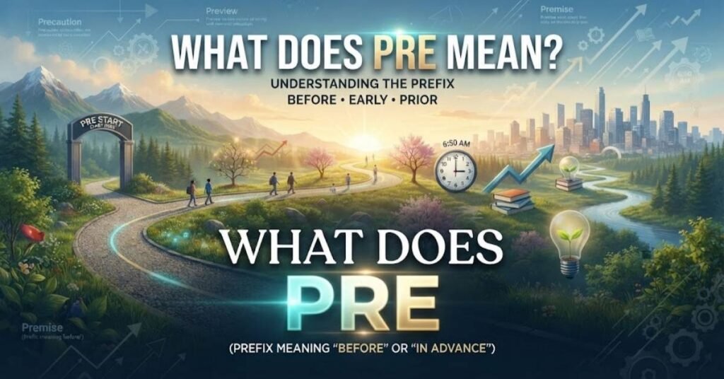 What Does Pre Mean?