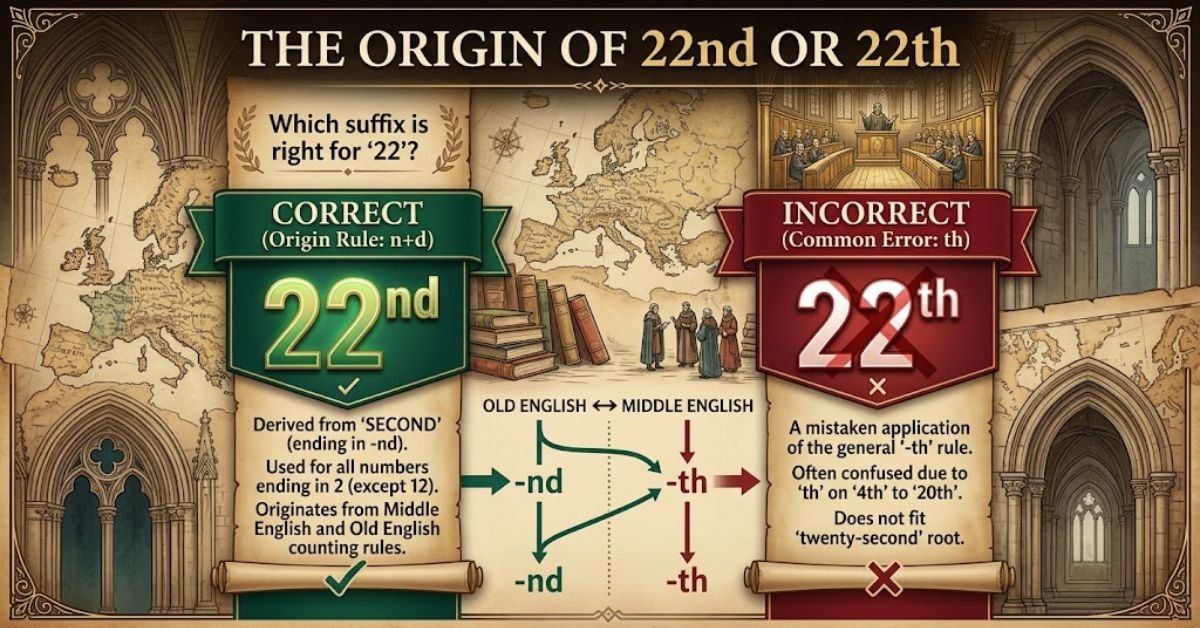 The Origin of 22th or 22nd