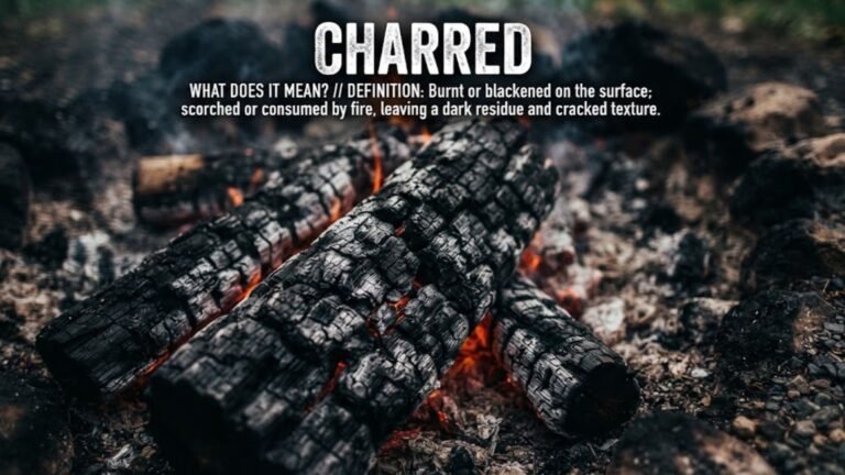 what does charred mean